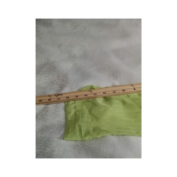 Arden B Y2K Sheer blouse Light Green Work Wear Office Lagenlook Size large - Picture 6 of 12
